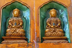 Dynasty Prints: Buddha Statues Summer Palace Wall Decorations Beijing China