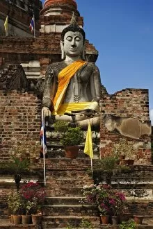 Buddha, White Buddha, Wat Yai Chaya Mongkol or The Great Temple of Auspicious Victory