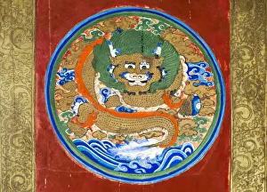 Place Prints: Buddhist mural inside the grotto, Mati Temple Scenic Area. Zhangye, Gansu Province, China