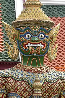 Buddhist mythology yaksa guarding the Temple of the Emerald Buddha located within
