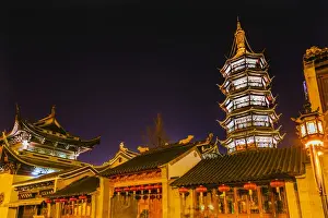Decorative Prints: Buddhist Nanchang Nanchan Temple Pagoda Tower Wuxi Jiangsu Province, China
