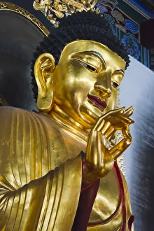 Images Dated 29th April 2016: Buddhist statue in Jinshan Temple, Zhenjiang, Jiangsu Province, China