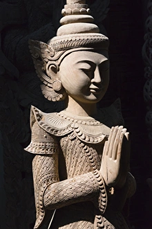 Burma Prints: Buddhist statue, Mandalay, Myanmar