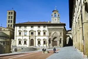 Images Dated 27th February 2010: The building of Fraternita dei Laici and Church of Santa Maria della Pieve, Piazza