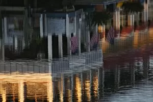 Building reflecting on Shems Creek, Charleston, South Carolina