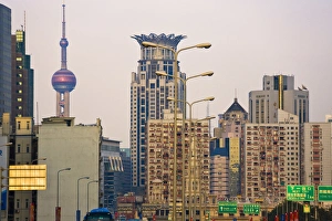 Shanghai Prints: Buildings in downtown, Shanghai, China