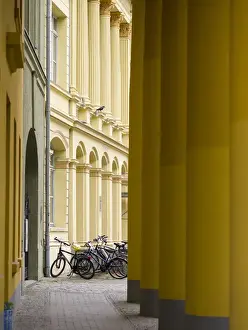 University Prints: Buildings of the University of Rostock. The hanseatic city of Rostock at the coast