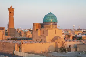 Images Dated 5th April 2024: Bukhara, Uzbekistan, Central Asia. Dome and minaret of the Kalan Mosque in Bukhara