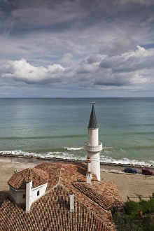 Royalty Prints: Bulgaria, Black Sea Coast, Balchik, Minaret of the Summer Palace of Romanian Queen Marie
