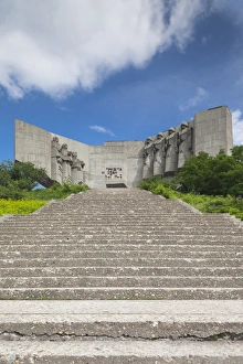 Giant Prints: Bulgaria, Black Sea Coast, Varna, Soviet-era, Russian-Bulgarian Friendship Monument