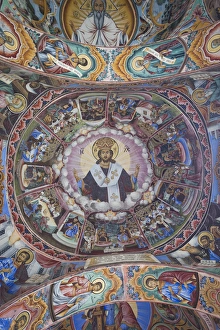 Images Dated 30th May 2014: Bulgaria, Southern Mountains, Rila, Rila Monastery, UNESCO-listed wall frescoes