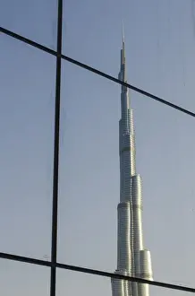 Skyscrapers Prints: Burj Khalifa the tallest building in the world downtown Dubai, United Arab Emirates (UAE)