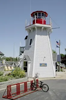 Lakefront Prints: Business in simulated lighthouse in South Haven Michigan