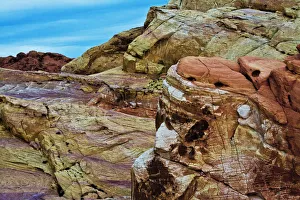 Images Dated 24th March 2018: Buttes and rocks, White Domes Area, Valley of Fire State Park, Nevada, USA