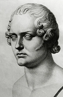 Poetry Prints: Byron, Lord George Gordon (London, 1788-Missolonghi, 1824). British poet
