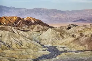 Panamint Range Prints: CA, Death Valley NP, Amargosa Range at Zabriskie Point with Panamint Range in background