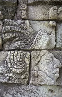 Images Dated 13th May 2004: CA, Honduras Mayan wall carvings at Copan Ruinas