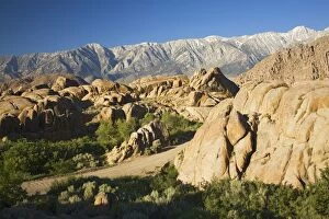 Images Dated 10th June 2006: CA, Lone Pine, Alabama Hills with the eastern Sierra Nevada range