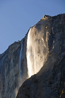 Images Dated 1st April 2011: CA, Yosemite NP, El Capitan and Horsetail Falls