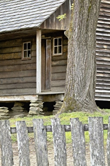 Cabin Prints: Cabin, Tipton Place, Cades Cove, Great Smoky Mountains National Park, Tennessee