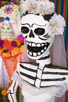Baja California Prints: Cabo San Lucas, Mexico. Dia de los Muertos skeletons