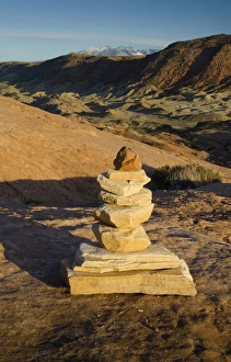 Images Dated 3rd April 2012: Cairn, Arches National Park, Utah, US