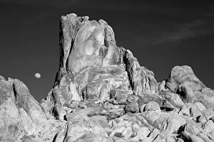 Lone Pine Prints: California, Lone Pine, Alabama Hills, moonrise