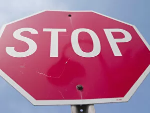 Images Dated 20th June 2006: California, Santa Barbara Stop signs