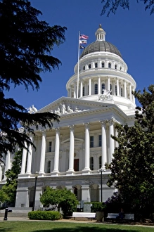 Sacramento Prints: The California State Capitol building in Sacramento, California, USA