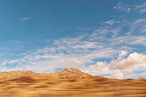 Blur Prints: Californian desert on Highway 160, near Death Valley, California, USA