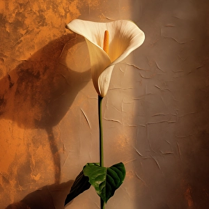 Ai Generated Prints: Calla lily close-up. (AI Generated)