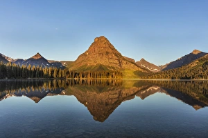 Images Dated 15th July 2016: Calm reflection in Two Medicine Lake in Glacier National Park, Montana, USA