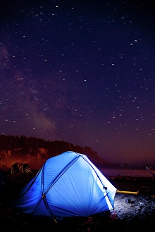 Images Dated 31st January 2024: Camping on First Beach and James Island