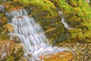 Images Dated 25th July 2018: Canada, Alberta, Banff National Park. Creek and waterfall scenic