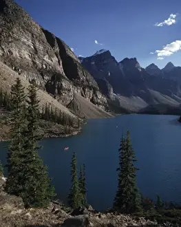 Crag Prints: Canada, Alberta, Banff National Park, Moraine Lake