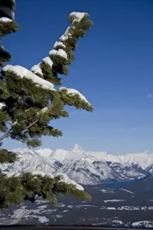 Canada, Alberta, Banff. Views of the Bow Valley from the summit of Sulphur Mountain