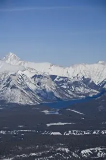 Canada, Alberta, Banff. Views of the Bow Valley from the summit of Sulphur Mountain