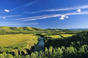 Canada, Alberta, The Highwood River Along the Rocky Mountain Front