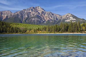 Images Dated 23rd September 2009: Canada, Alberta, Jasper National Park. Landscape of Patricia Lake and Pyramid Mountain