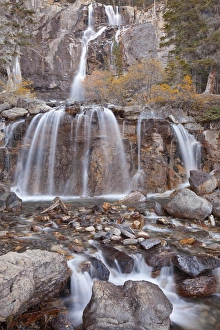 Images Dated 27th September 2009: Canada, Alberta, Jasper National Park. Scenic of Tangle Falls