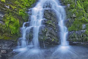Images Dated 23rd March 2020: Canada, Alberta, Kananaskis Country. Waterfall scenic. Credit as