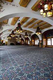 Canada, Alberta, Lake Louise. Farimont Chateau Lake Louise. Old dining room