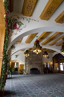 Canada, Alberta, Lake Louise. Farimont Chateau Lake Louise. Old dining room