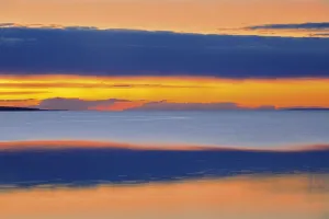 Images Dated 1st October 2009: Canada, Alberta. Lesser Slave Lake abstract at sunset