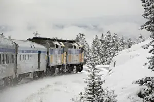 Images Dated 7th December 2008: Canada, Alberta. VIA Rail Snow Train between Edmonton & Jasper