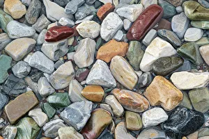 Prints of Canada, Alberta, Waterton Lakes National Park. Rocks on shoreline of Upper Waterton Lake Images Dated 2022 December: Canada, Alberta, Waterton Lakes National Park. Rocks on shoreline of Upper Waterton Lake