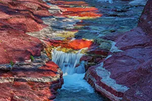 Prints of Canada, Alberta, Waterton Lakes National Park. Red Rock Creek in Red Rock Canyon Images Dated 2022 December: Canada, Alberta, Waterton Lakes National Park. Red Rock Creek in Red Rock Canyon