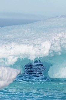 Frozen Prints: Canada, Beaufort Sea. Blue iceberg