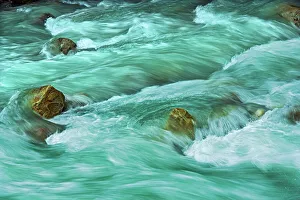 Images Dated 30th January 2022: Canada, British Columbia, Mount Robson Provincial Park. Robson River cascade