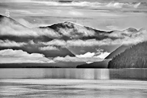 Images Dated 25th July 2018: Canada, British Columbia, Prince Rupert. Fog rising over Skeena River